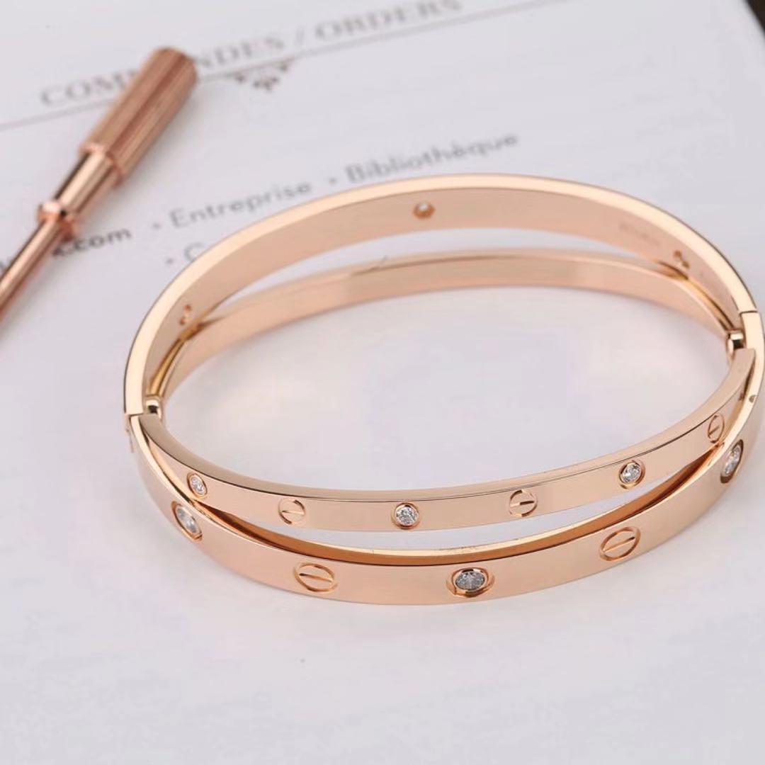 Brilliant Cut Cartier Limited Edition Rose Gold Diamond Love Bracelet