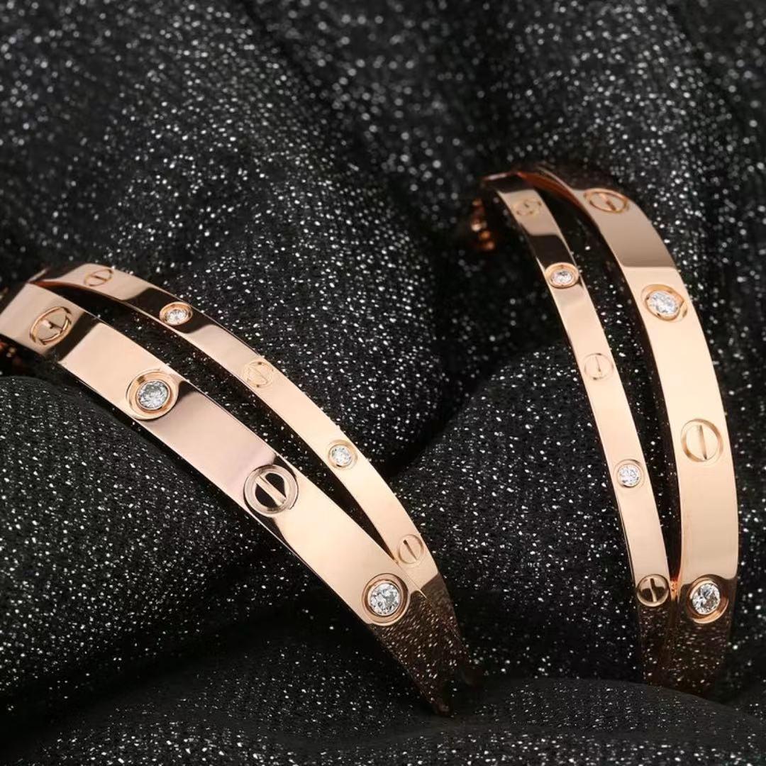 Cartier Limited Edition Rose Gold Diamond Love Bracelet In Excellent Condition In Banbury, GB