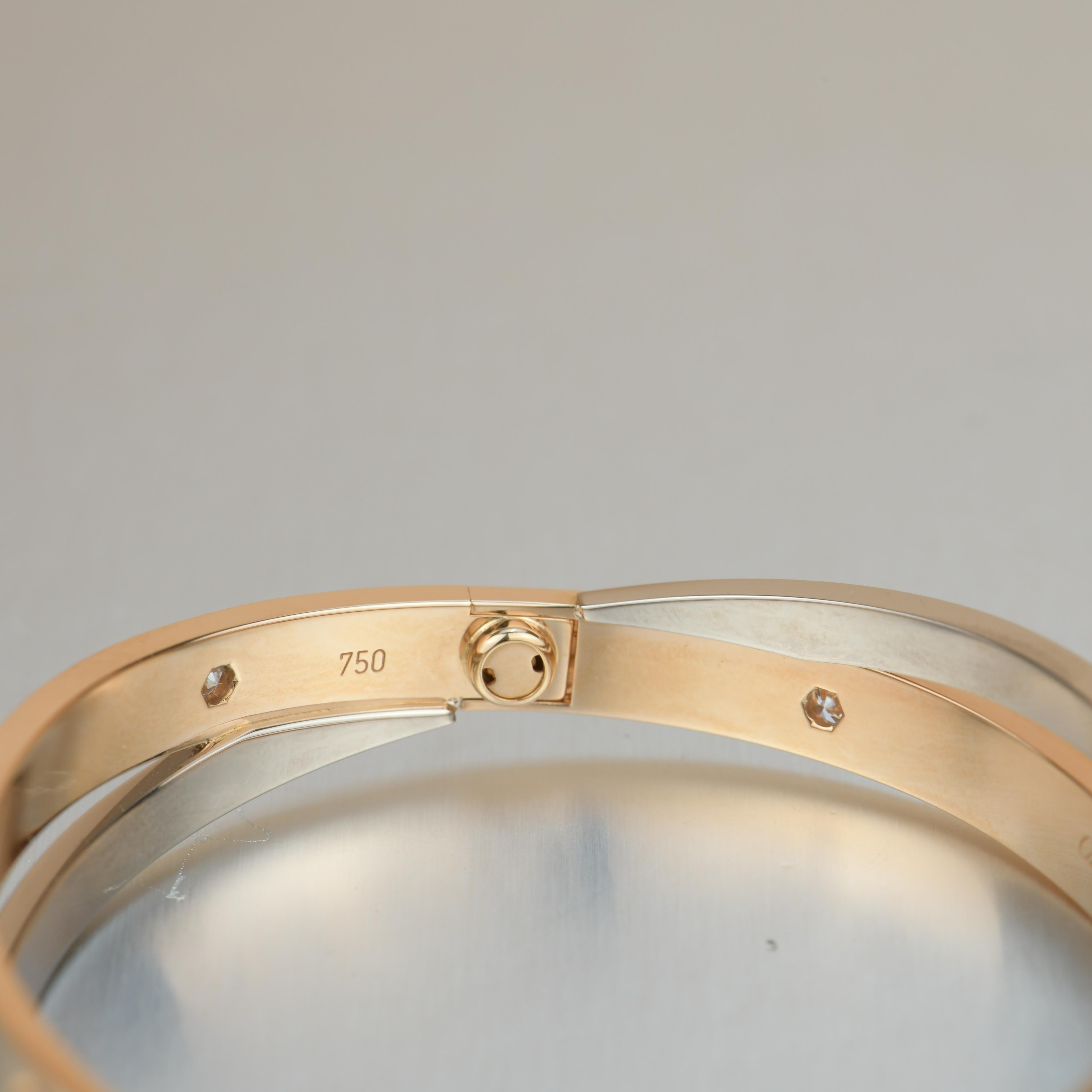 Cartier Limited Edition White and Rose Gold Diamond Love Bracelet 1