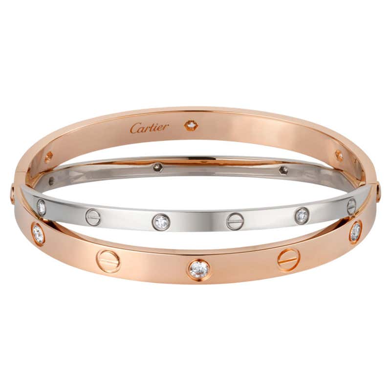 Cartier rose gold bracelet with diamonds Clearance