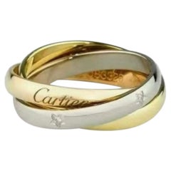 Cartier Limited‑Edition Trinity Star‑Motif Three‑Band Diamond Ring