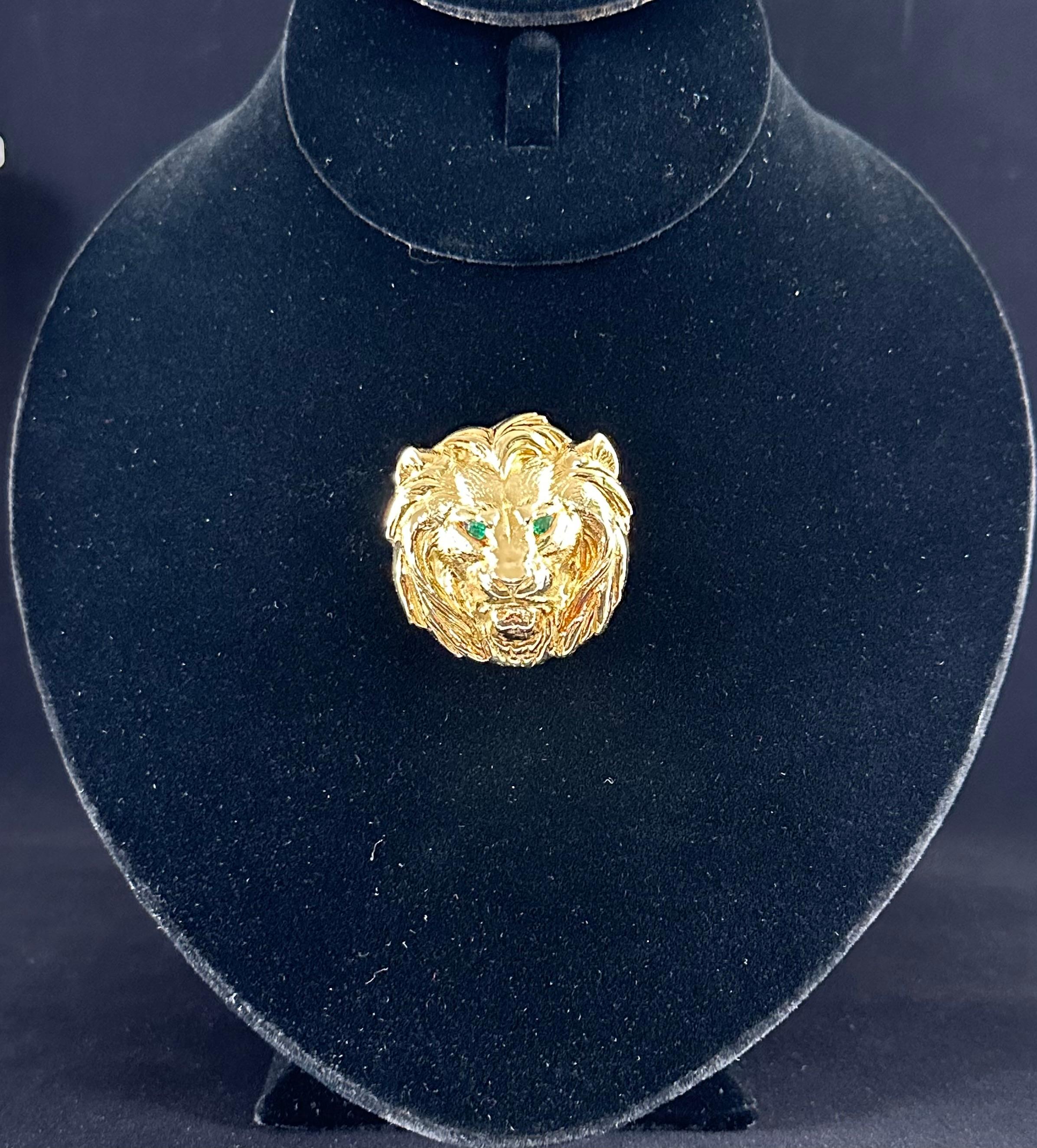 Cartier Lion Head Medallion Brooch 5