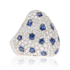 CARTIER 'LOBI' Sapphire and Diamond Ring