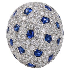 Cartier 'Lobi' Sapphire Diamond Cocktail Ring
