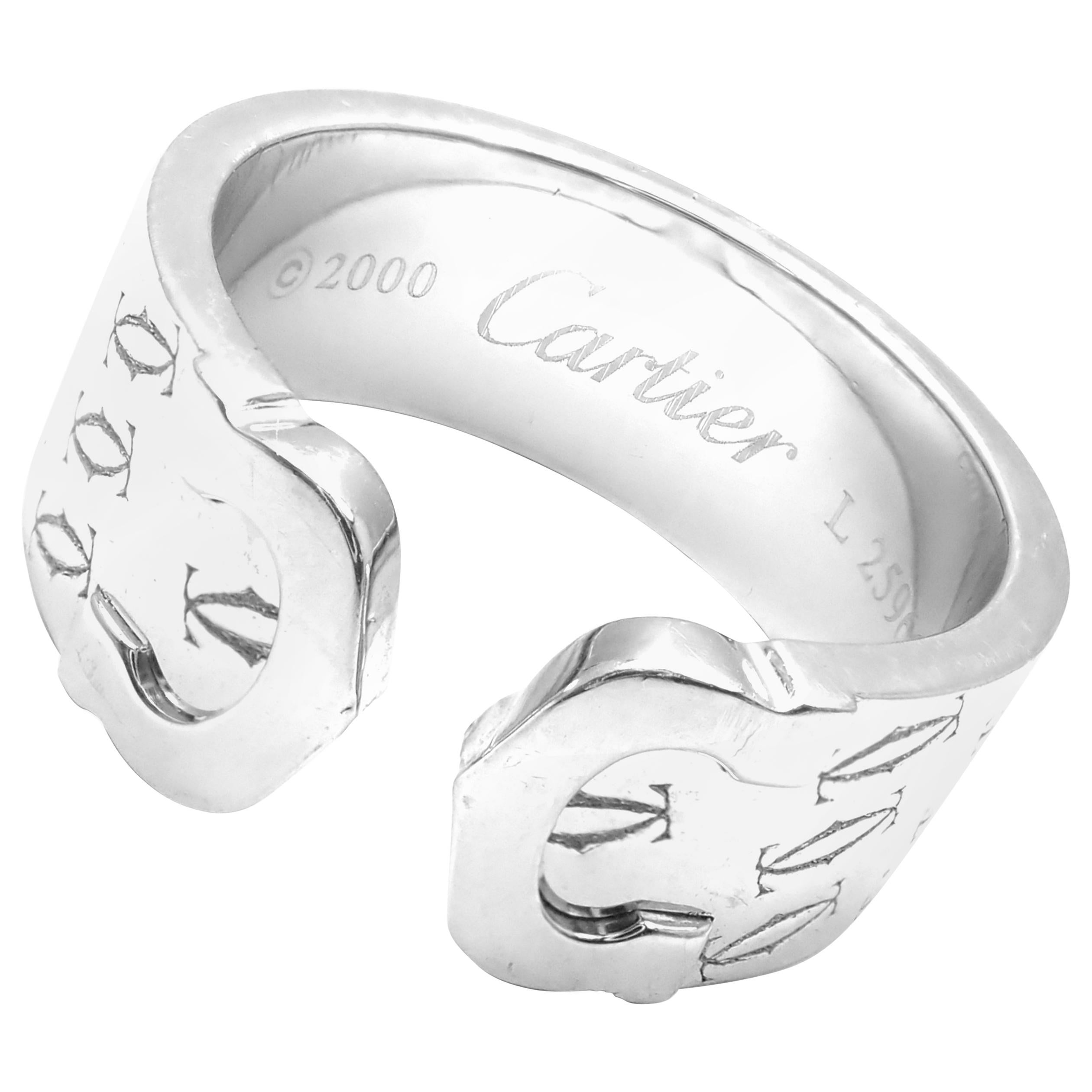 cartier double c motif ring