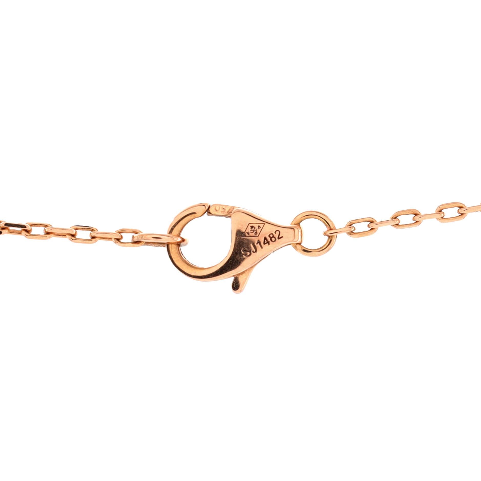 Cartier Logo Double C Pendant Necklace 18k Rose Gold with Pink Sapphires 1