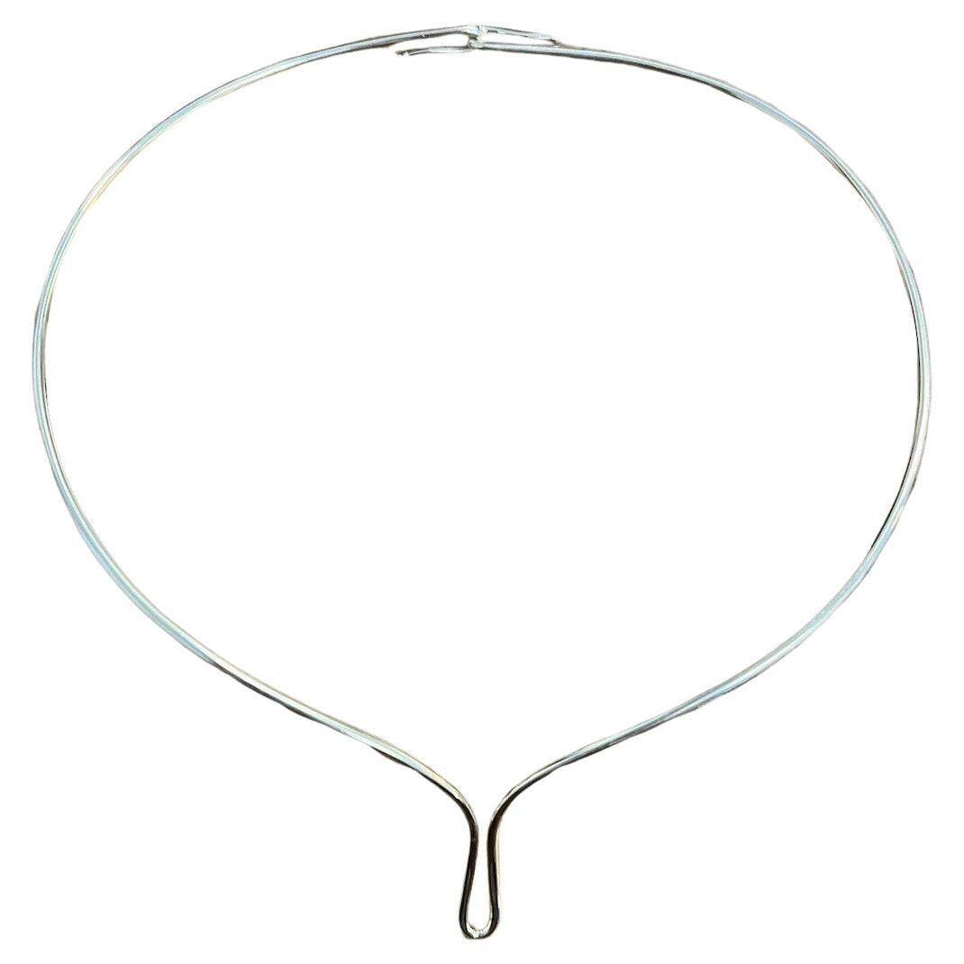 CARTIER London 18k Yellow Gold Wire Choker Necklace 1970s Vintage