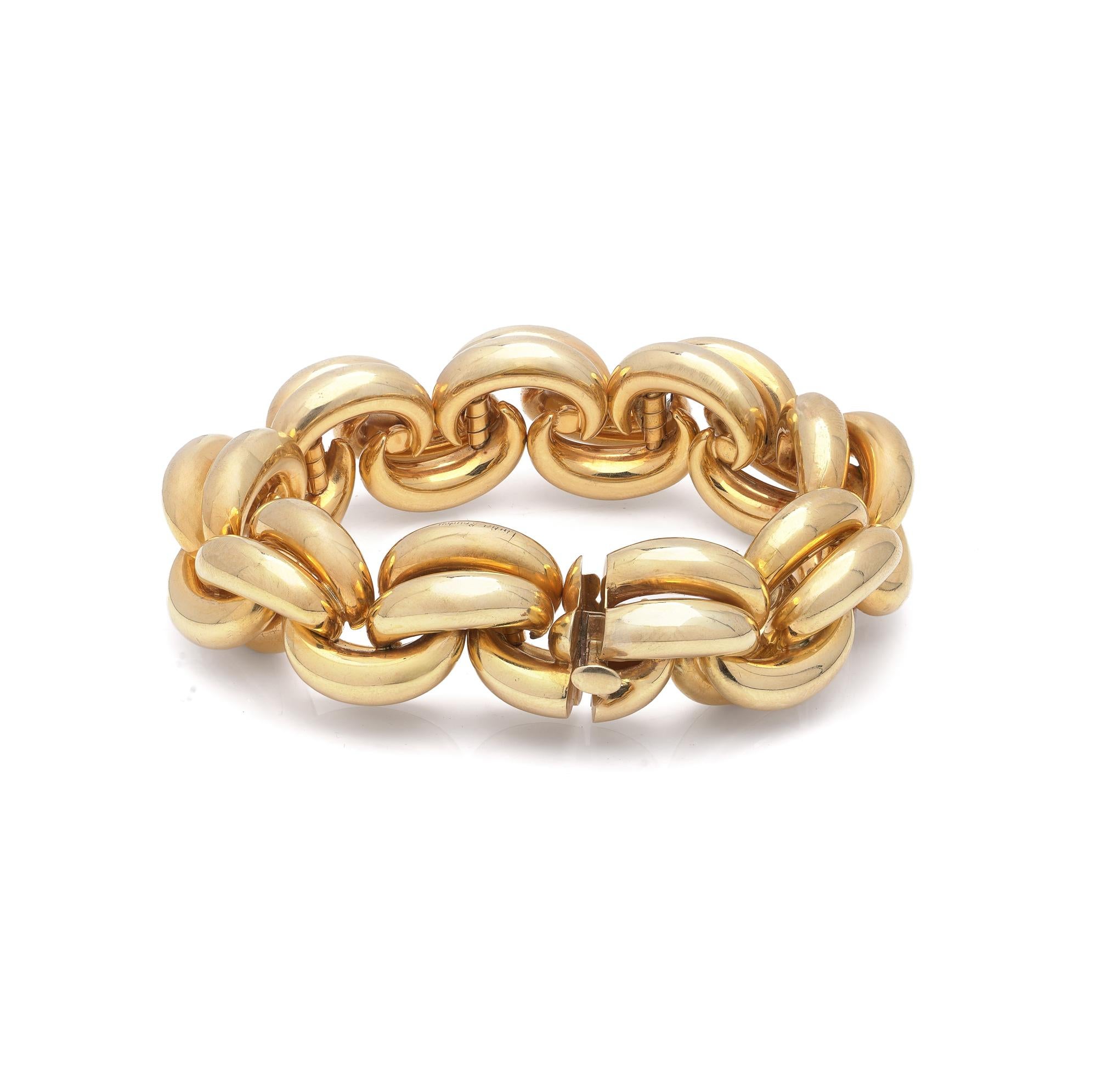 Cartier London Pulsera de eslabones de oro de 18 quilates, 1960