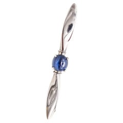 Cartier London 1930 Art Deco Wings Spilla in platino con zaffiro In scatola