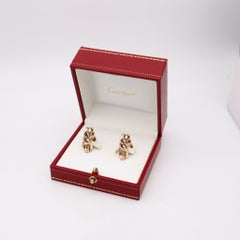 CARTIER London 1935 Art Deco Three-Color Stirrup Links Cufflinks Or massif 18Kt