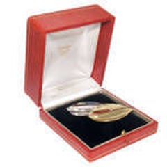 Cartier London, Diamond & Ruby Double Leaf Brooch
