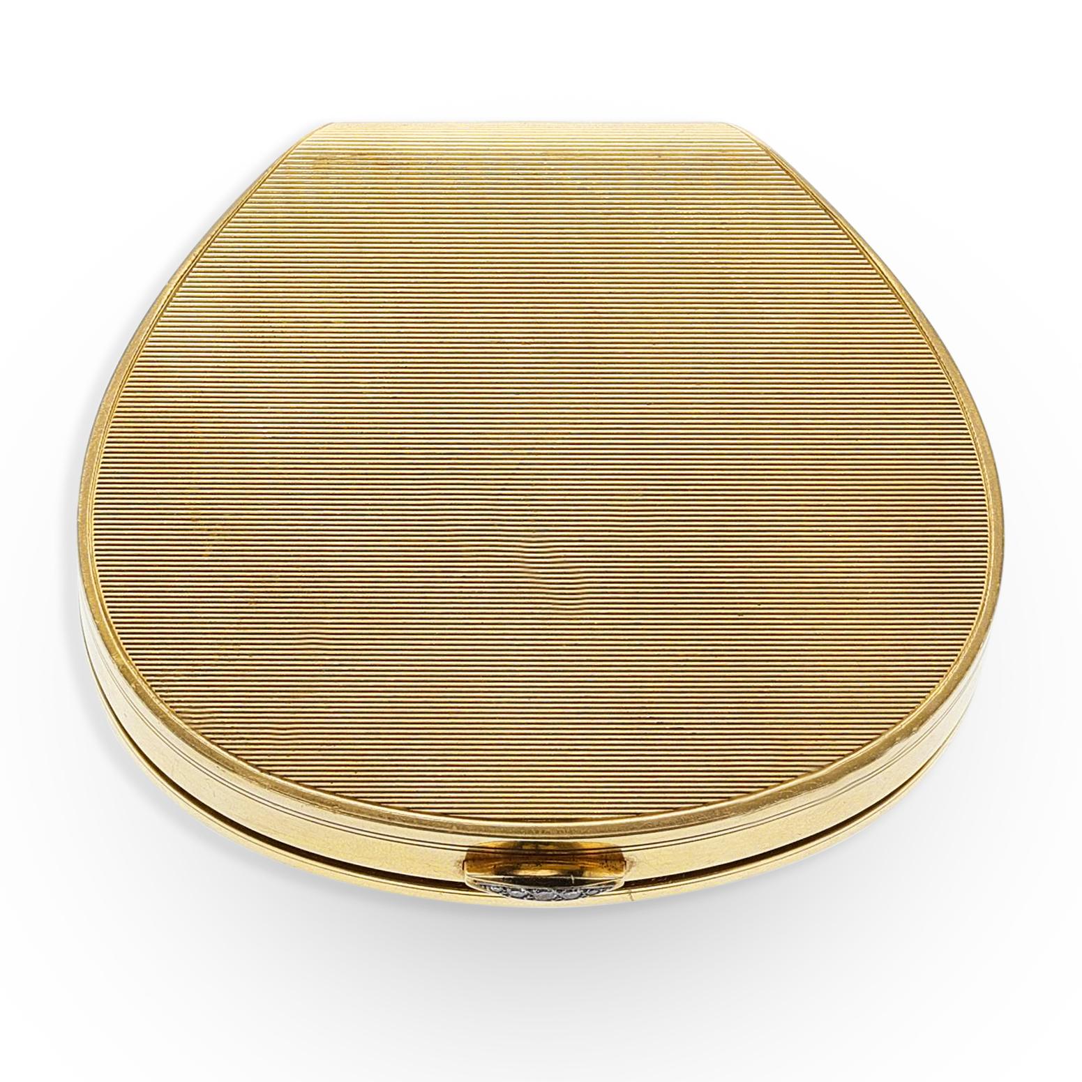 Cartier Londres Estuche Floral con Espejo de Diamantes en venta 1