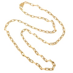 Cartier Long Yellow Gold Link Chain