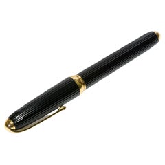 Cartier Louis Black Composite Gold Plated Ball Pen 018667, Pre Owned