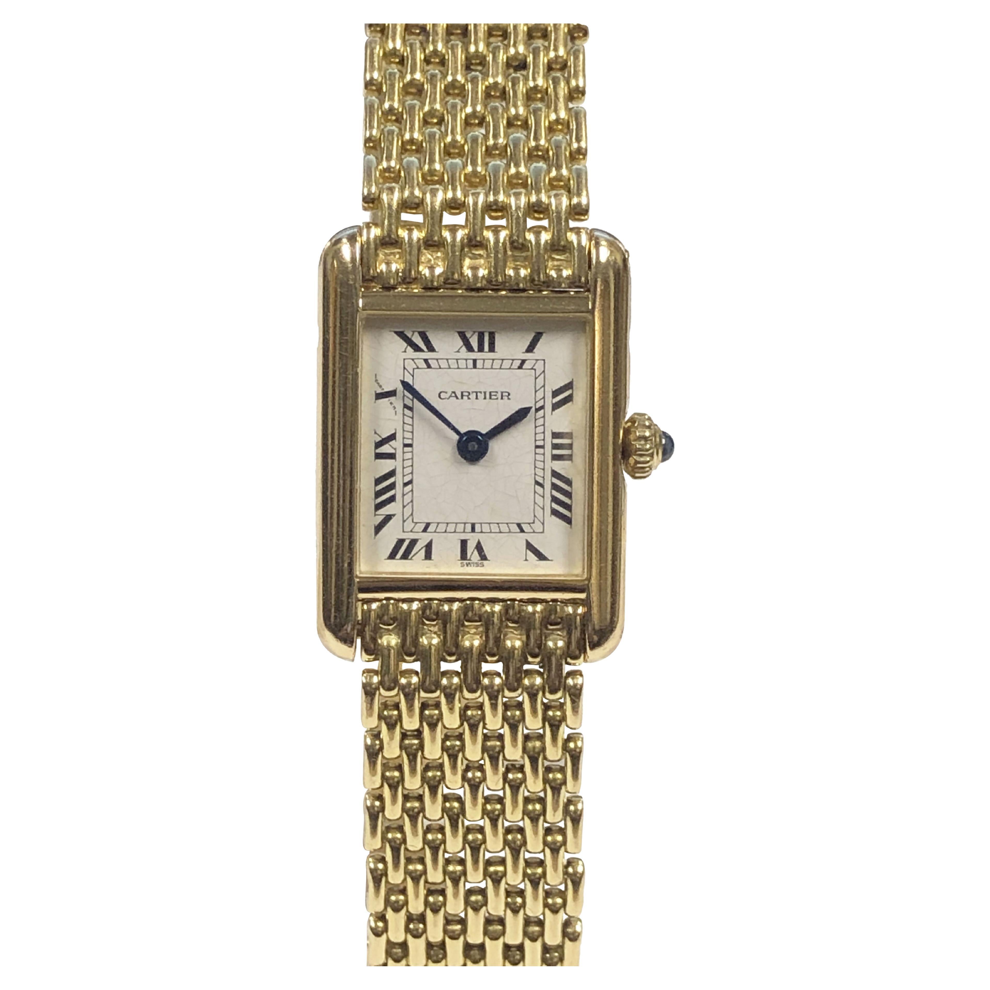 Cartier Louis Cartier Classic Tank, Orologio da polso con bracciale da donna