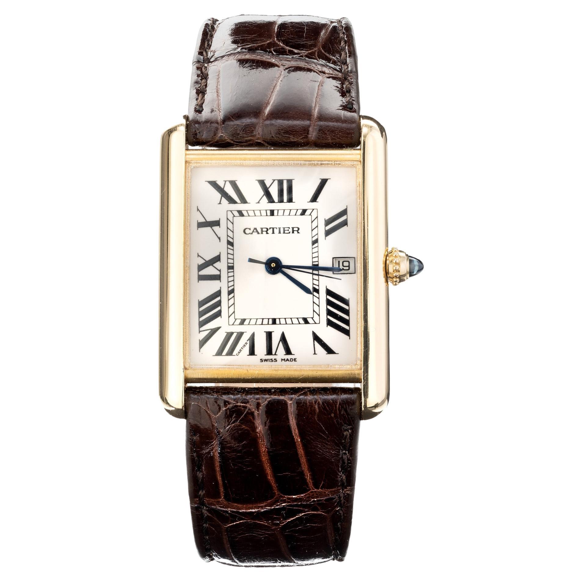 Cartier Louis Tank Date Yellow Gold Wristwatch