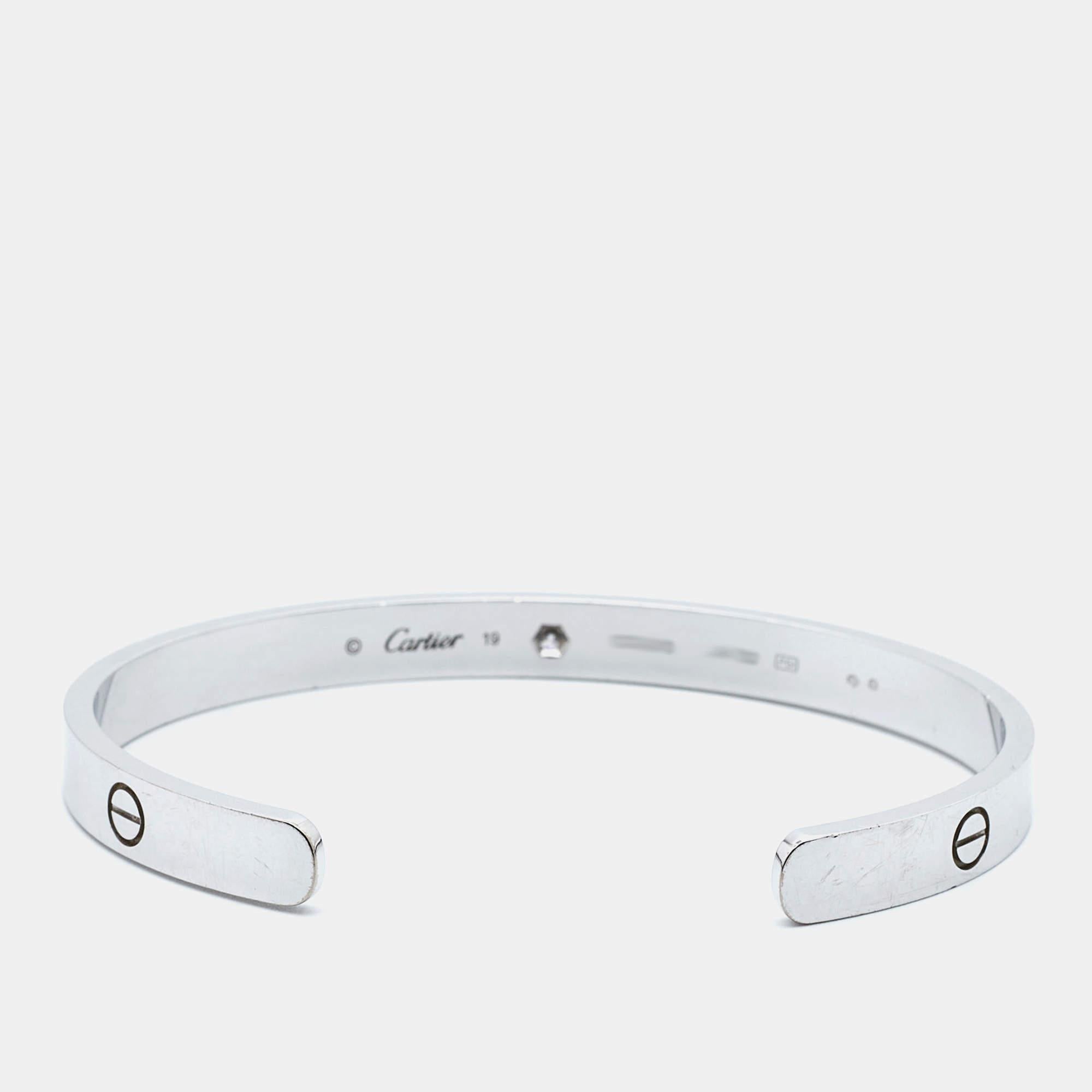 Donna Cartier Love 1 Diamante Bracciale in oro bianco 18 carati