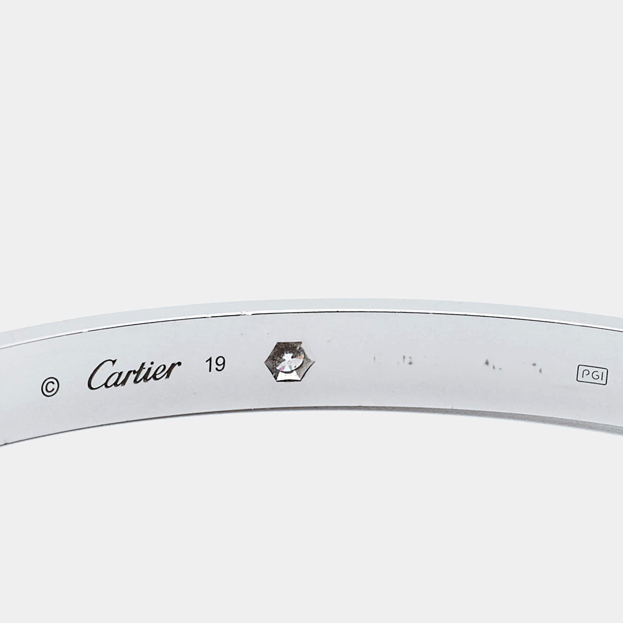 Cartier Love 1 Diamante Bracciale in oro bianco 18 carati 2