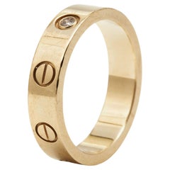 Cartier Love 1 Diamond 18k Yellow Gold Wedding Band Ring Size 48
