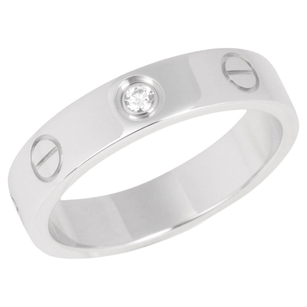 Cartier 1 Diamond 18ct White Gold Love Wedding Band Ring