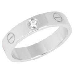 Cartier 1 Diamond 18ct White Gold Love Wedding Band Ring