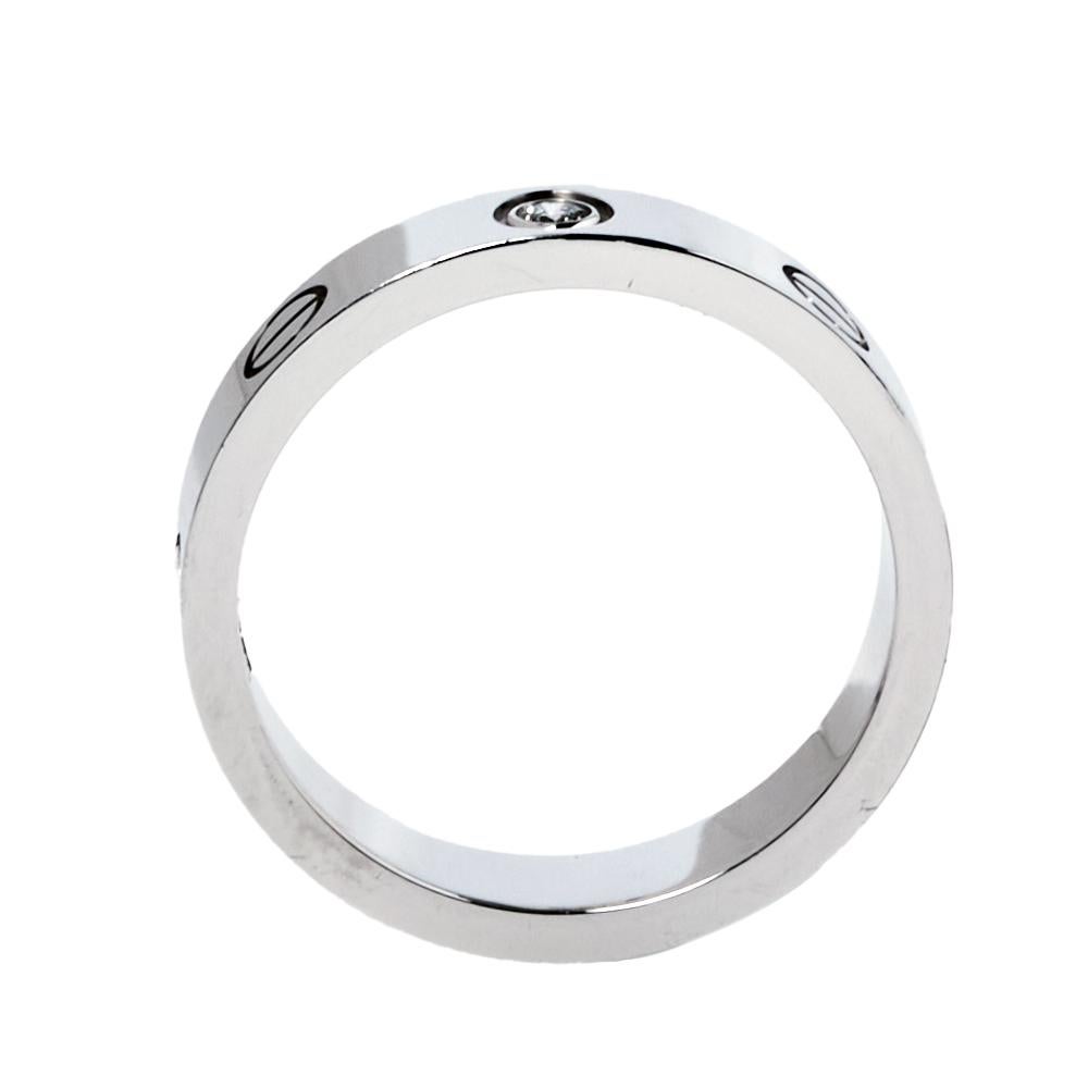 Contemporary Cartier Love 1 Diamond Wedding Band Ring Size 49