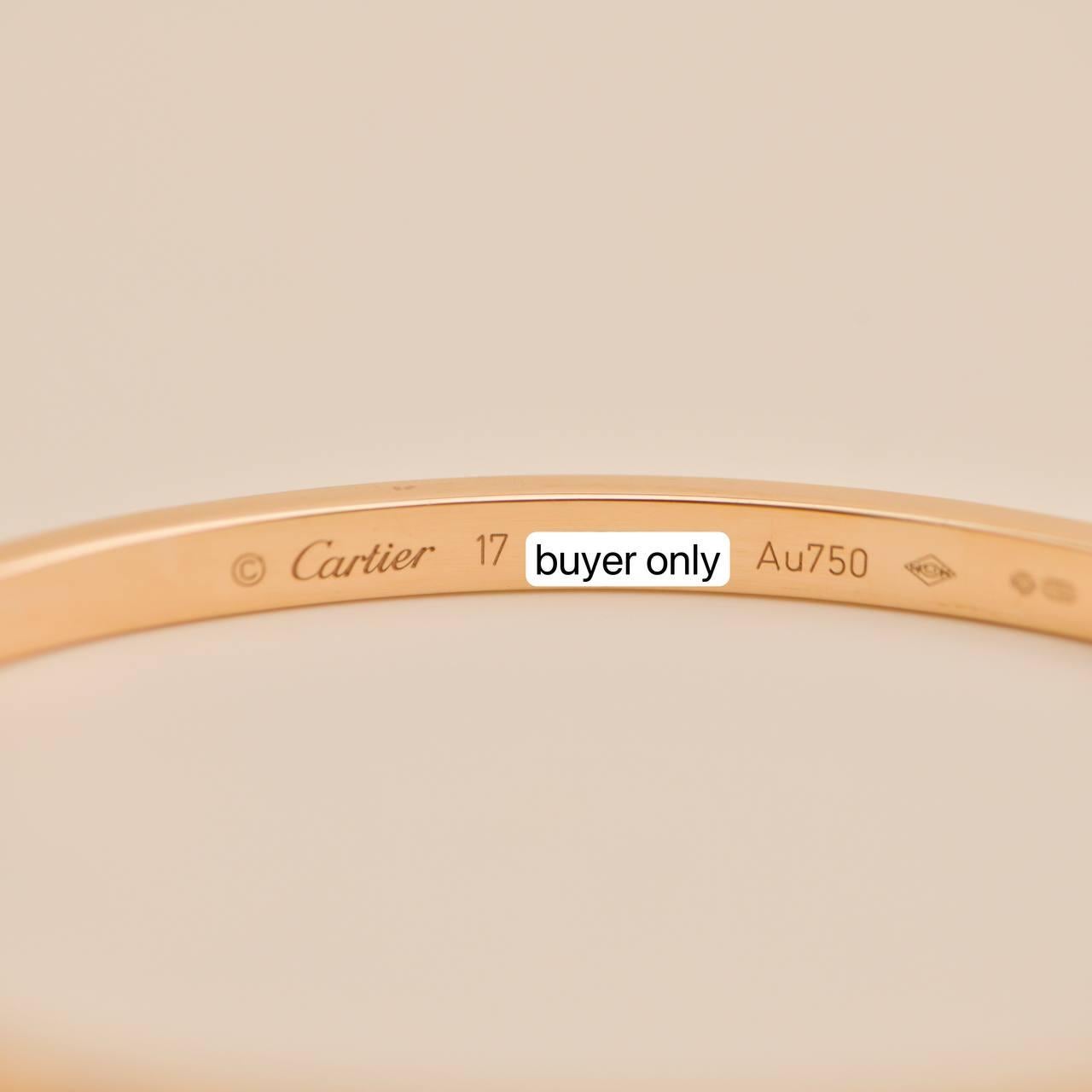 Cartier Love 10 Diamonds en or rose 18 carats, petit modèle, taille 17 en vente 2