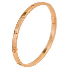 Cartier Love 10 Diamante Oro Rosa 18K Bracciale Piccolo Taglia 17