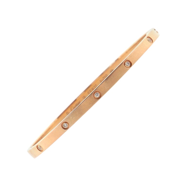 Cartier Love 10 Diamond Bracelet 18K Rose Gold with Diamonds Small