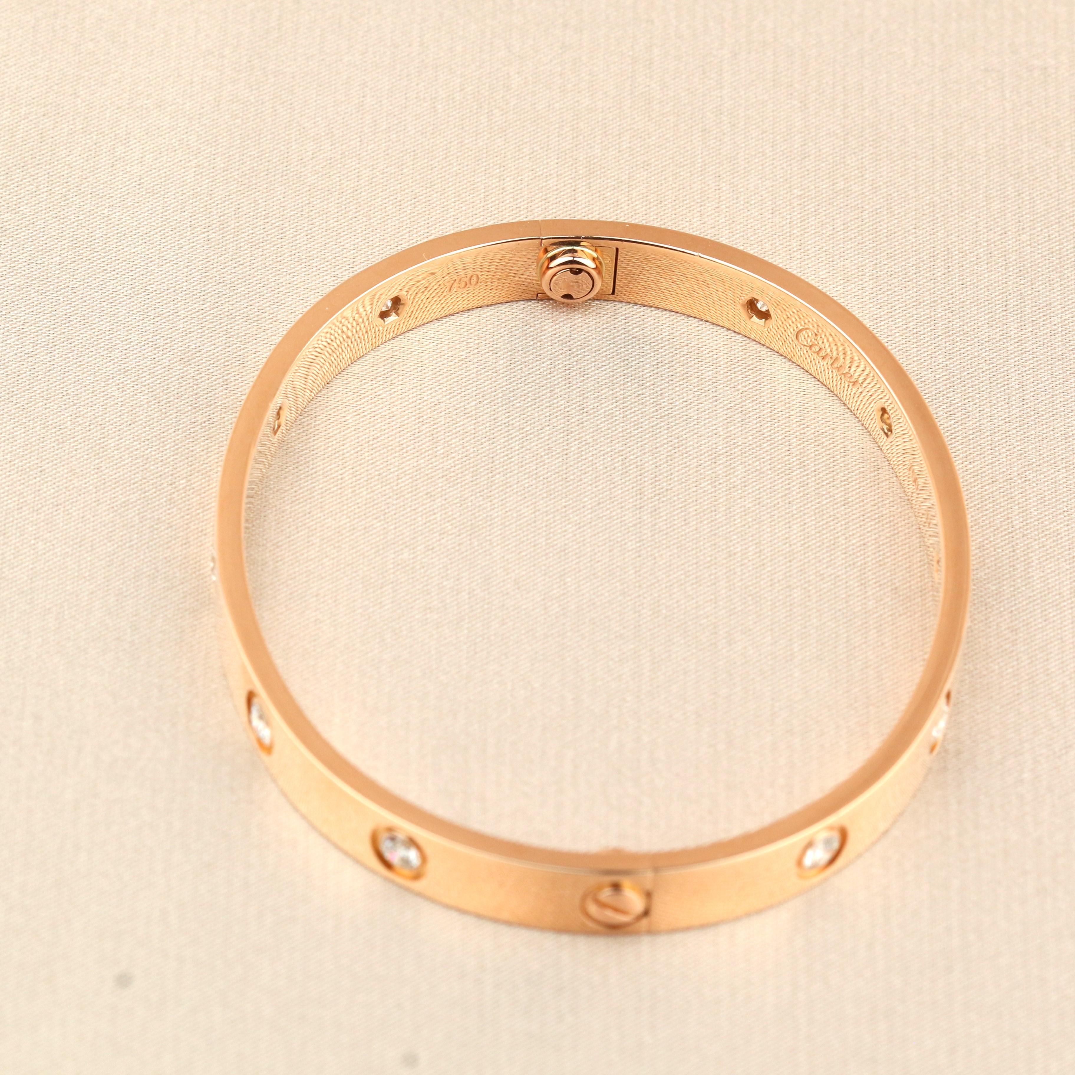 Cartier Love 10 Diamond Yellow Gold Bracelet 2