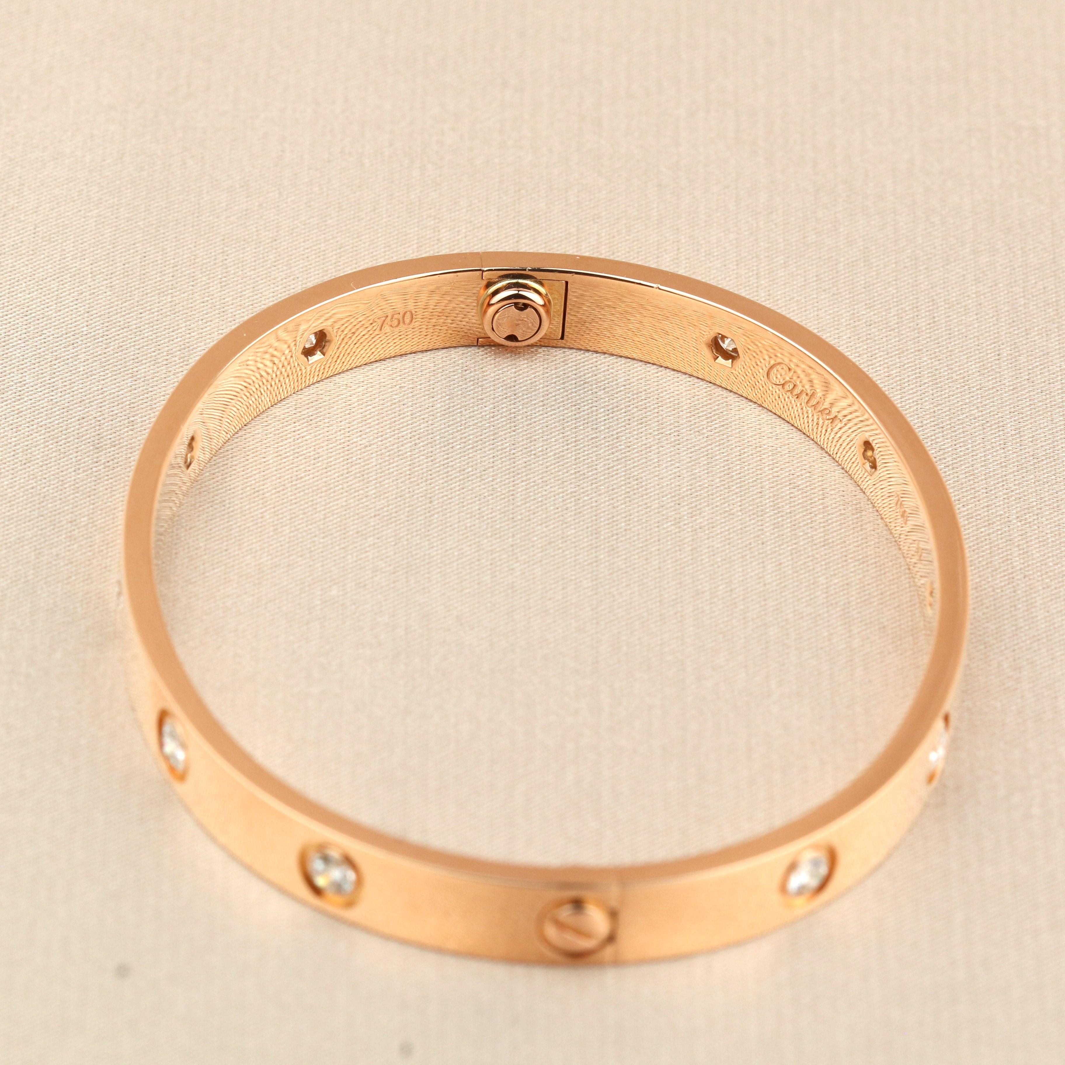 Cartier Love 10 Diamond Yellow Gold Bracelet 3