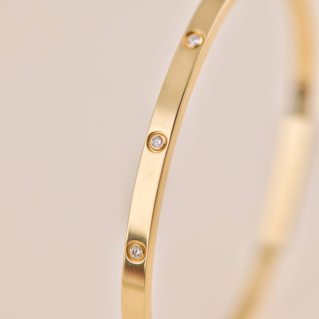 cartier love bracelet small 10 diamonds