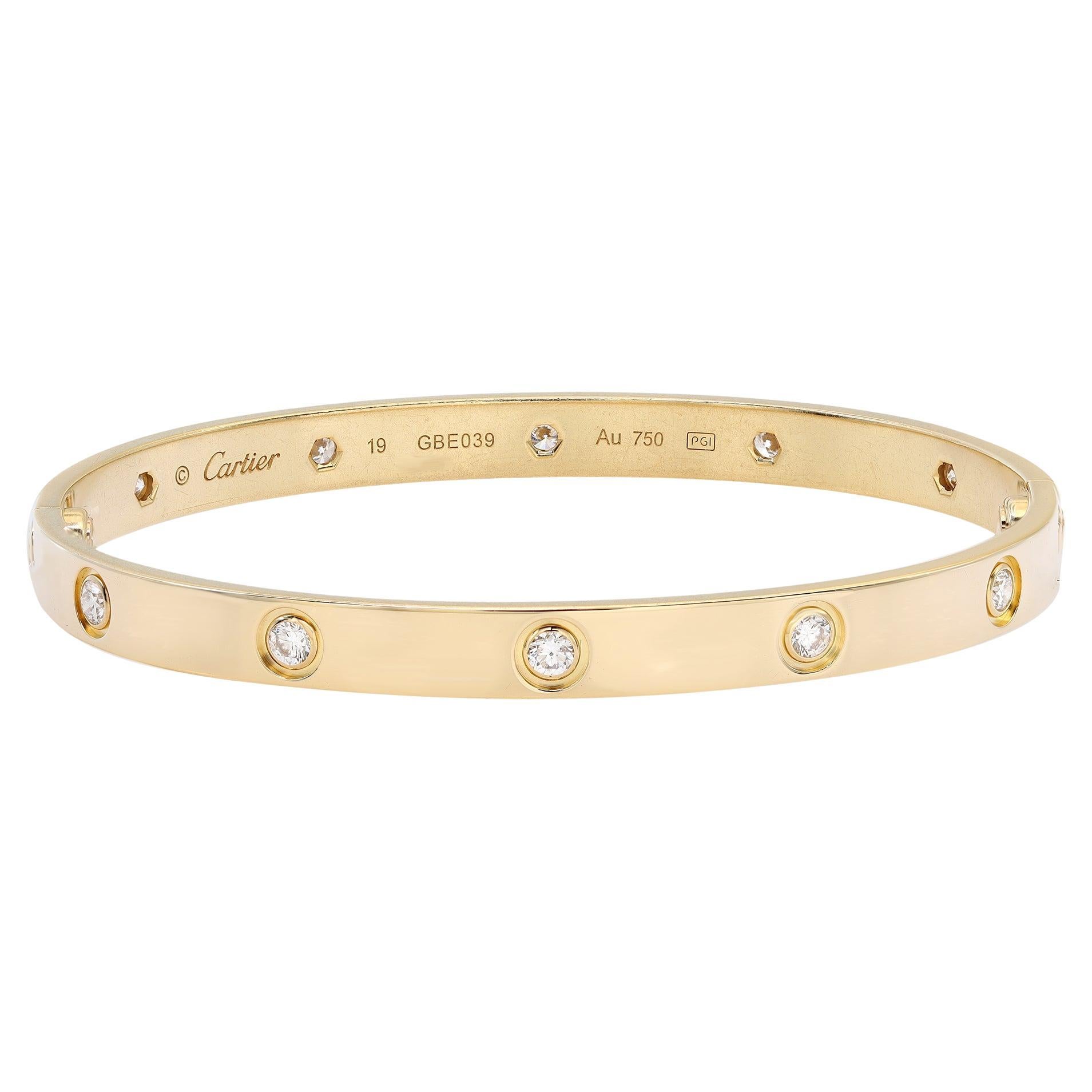 1970s Cartier Love Bracelet By Aldo Cipullo in Yellow Gold Size 16 at