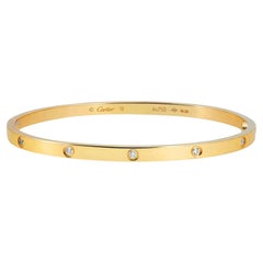 Cartier Love 10 Diamonds Bracciale Piccolo Modello Oro Rosa 18K 0.21Cttw