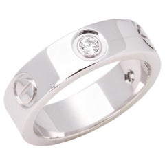 Used Cartier 3 Diamond 18ct White Gold Love Band Ring