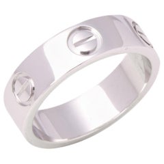 Vintage Cartier Love 18 Carat White Gold Band Ring