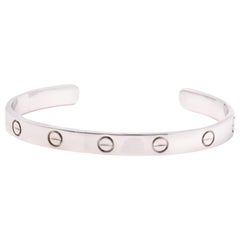 Cartier Love 18 Carat White Gold Cuff Bangle