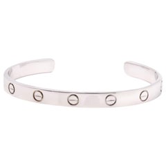 Cartier Love 18 Carat White Gold Cuff Bangle