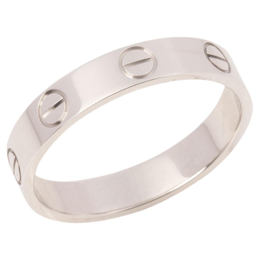 Cartier Love 18 Karat White Gold Wedding Band Ring at 1stDibs