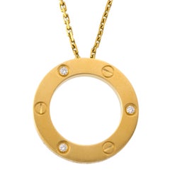 Cartier Love 18 Karat Gold Diamonds Pendant Necklace