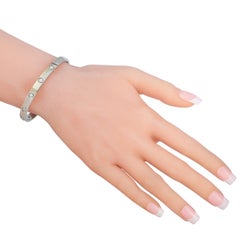 Cartier Love 18 Karat White Gold 0.96 Carat 10 Diamond Bracelet