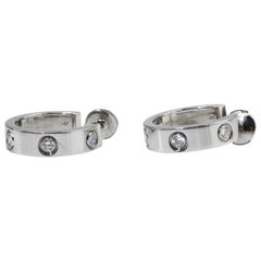 Cartier Love 18 Karat White Gold 3 Diamonds Earrings