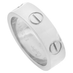 Cartier LOVE 18 Karat White Gold Band Ring