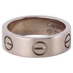 Cartier Love 18 Karat White Gold Band Ring