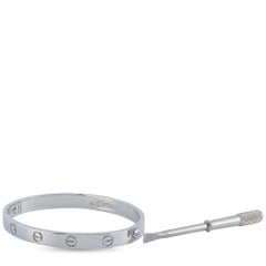Cartier Love 18 Karat White Gold Bracelet with Screwdriver