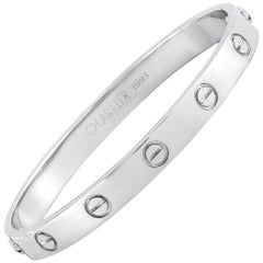 Cartier LOVE 18 Karat White Gold Bracelet with Screwdriver