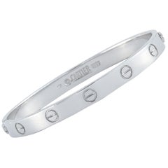 Cartier LOVE 18 Karat White Gold Bracelet with Screwdriver