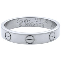 Cartier Love 18 Karat White Gold SM Wedding Band