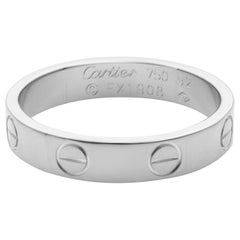 Cartier Love 18 Karat Weißgold Hochzeit Band Ring