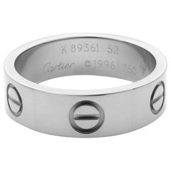 Cartier Love 18 Karat White Gold Wedding Band Ring